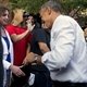 Обама смеется во время встречи с единомышленником в маске лошади