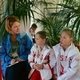 Анна КАРПОВА на интервью с членами российской команды по вольтижировке на Всемирных конных играх в Нормандии;