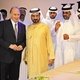 Во время визита в Объединенные Арабские Эмираты (на переднем плане в центре: эмир Дубая Мохаммед бин Рашид АЛЬ МАКТУМ)