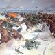 Картина П. А. Кривоногова «Советская конница в боях под Москвой» 1949 г. посвящена кавалеристам Доватора