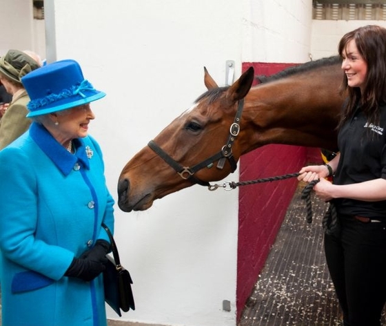 Королева посетила клинику для лошадей