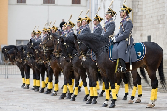 Открытие сезона развода конных и пеших караулов Президентского полка